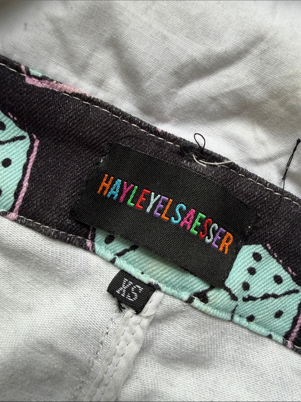 Novelty Dice Print Black Overalls - Picture 5 of 5